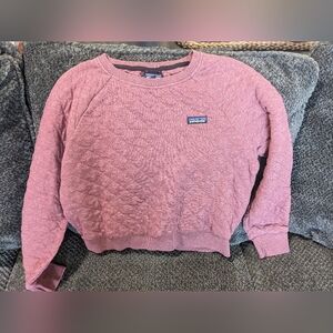 Patagonia Womens Organic Cotton Quilted Crew Neck Pullover Size Small